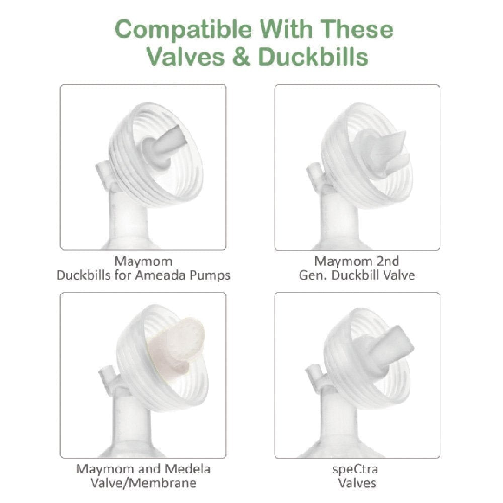 Maymom Flange for Spectra with Valve (Wide-Neck), 2pc (17 Sizes)