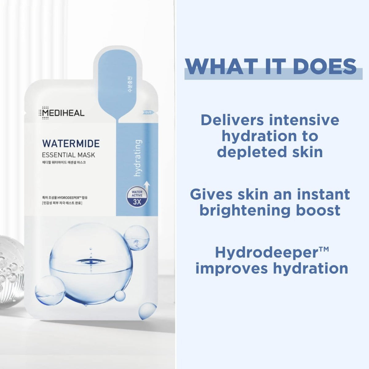 Mediheal Watermide Essential Mask, Pack of 10 (Exp 10/27)