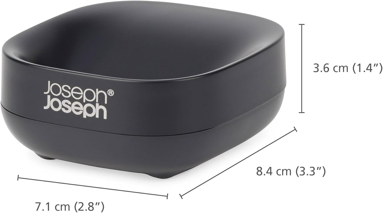 Joseph Joseph Slim Compact Matt Soap Dish - Black