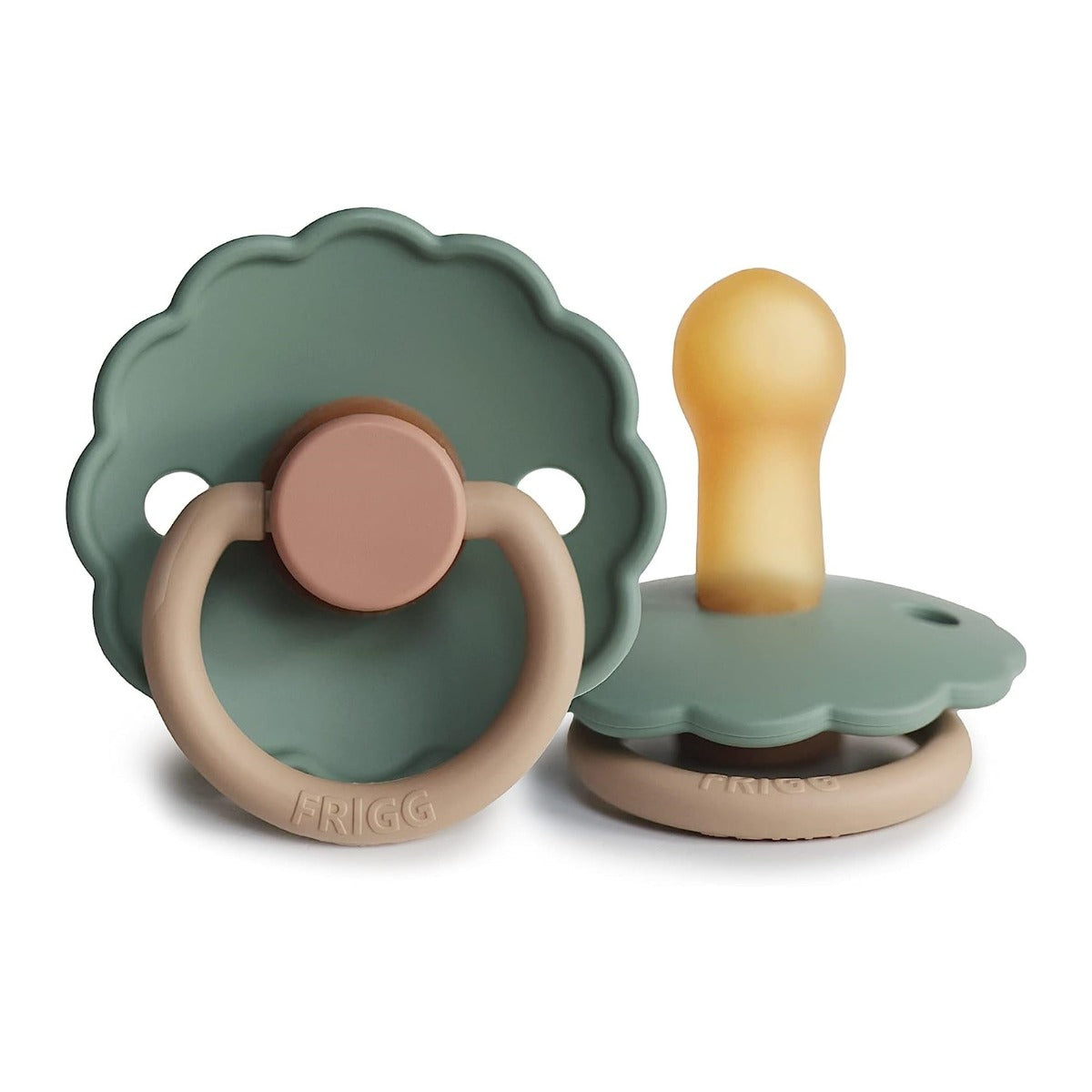 FRIGG Daisy Latex Baby Pacifiers, 1pk – Willow (2 Sizes)