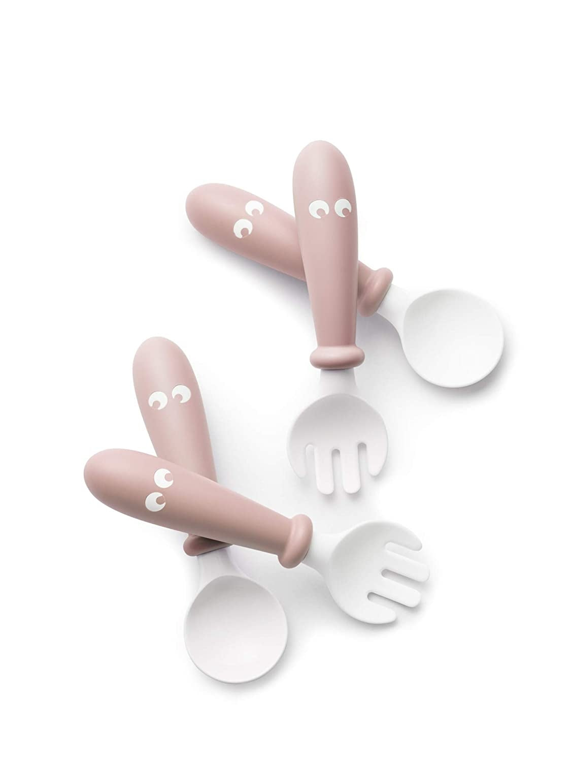 Baby Bjorn Baby Spoon & Fork (4pc) (2 Colours) - Made in Sweden - Pupsik Singapore
