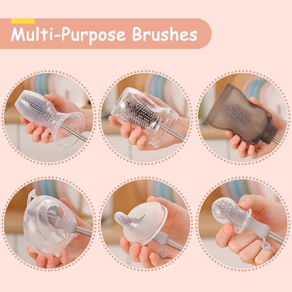 Haakaa Double-Ended Silicone Bottle Brush (2 Colors)