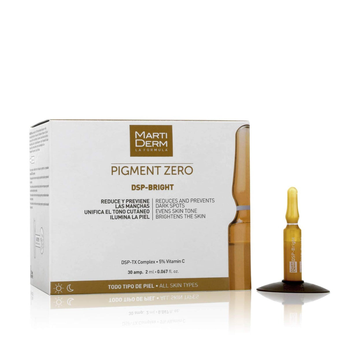 MartiDerm Pigment Zero DSP Bright Ampoules, 30 amp - Exp 05/26