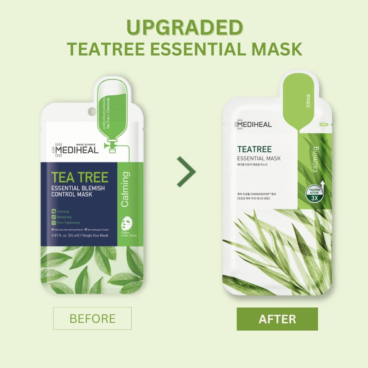 Mediheal Teatree Essential Mask, Pack of 10 (Exp 10/27)