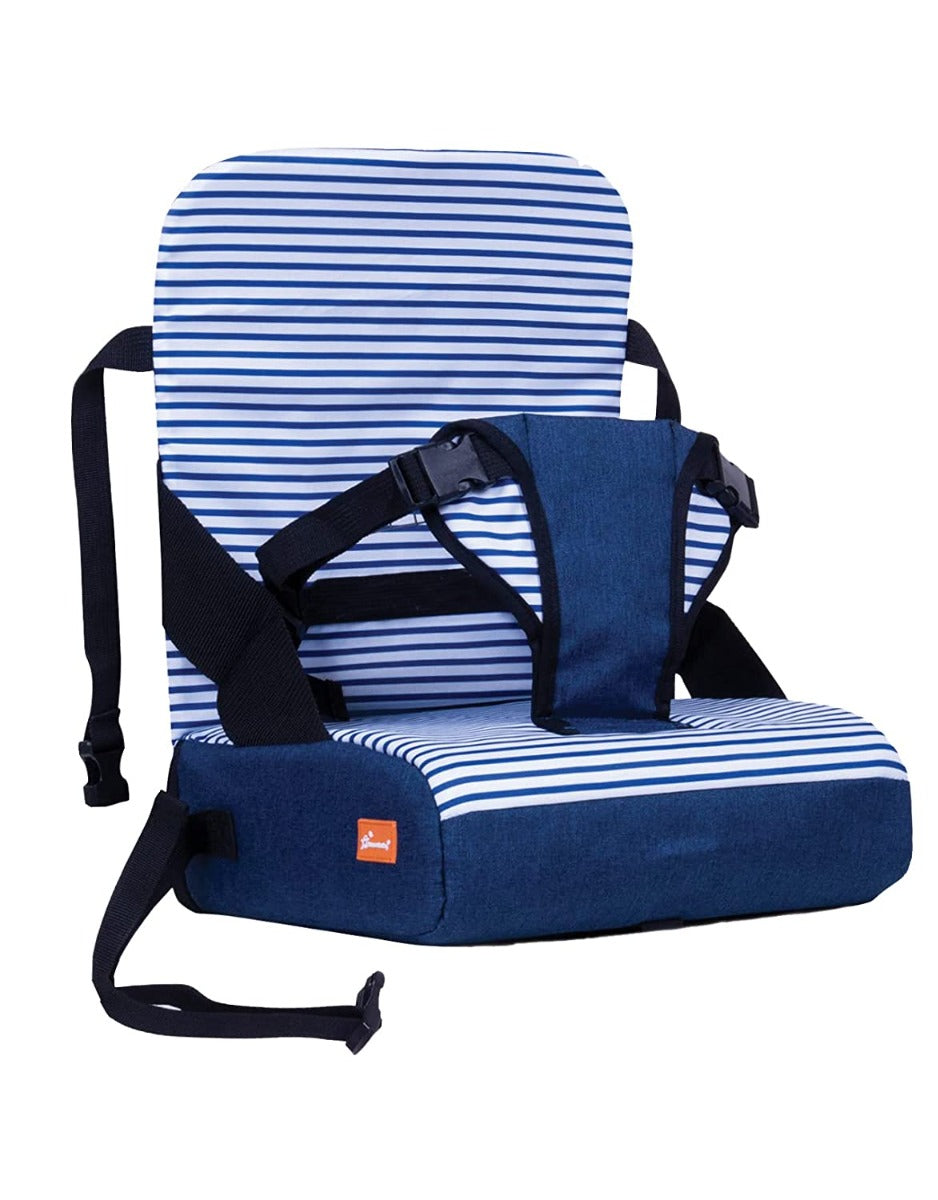 Dreambaby Grab 'N Go Booster Seat - Navy Denim Stripes