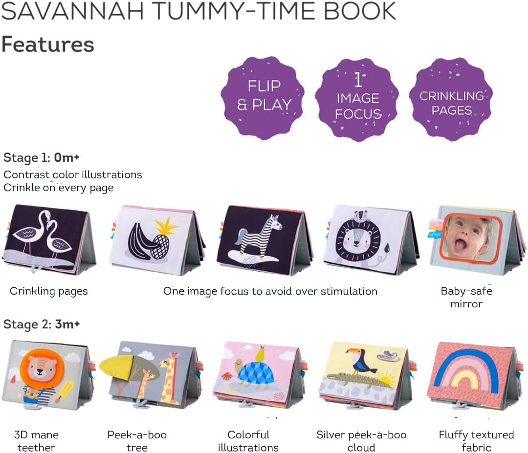 Taf Toys Savannah Tummy Time Cloth Activity Book