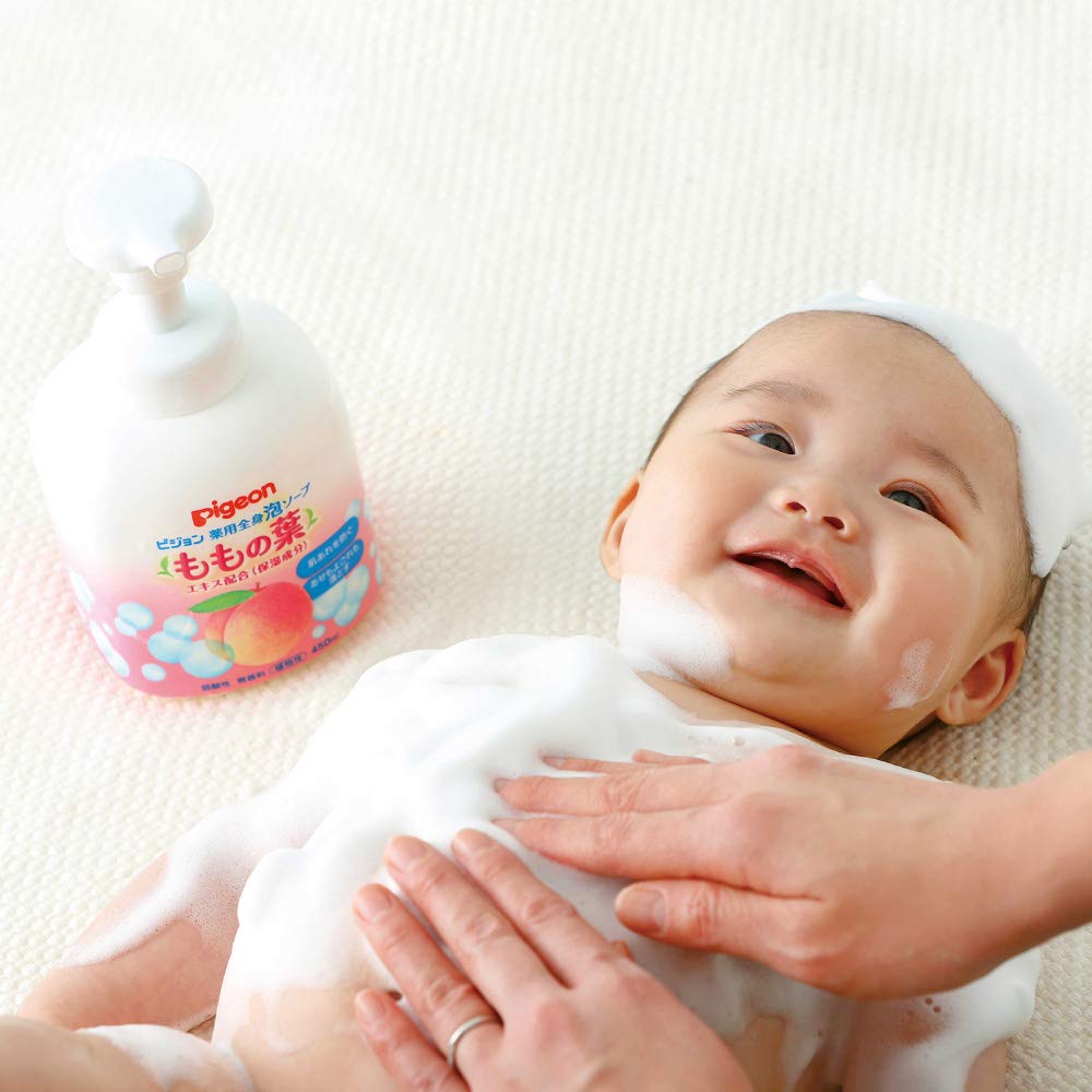 Pigeon Baby Body Foam Soap with Peach Leaf, 450ml - Exp 01/26