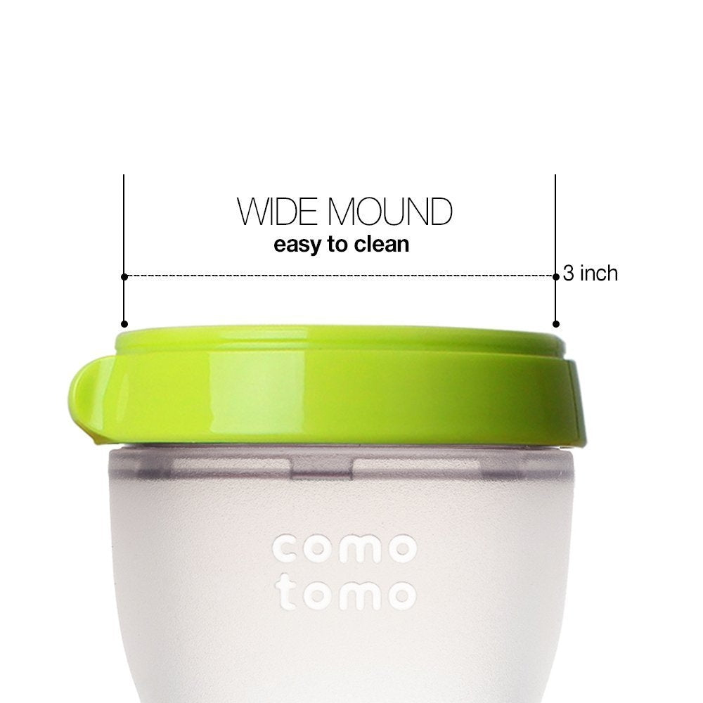 Comotomo Baby Bottle, 250ml  - Green (2pk)
