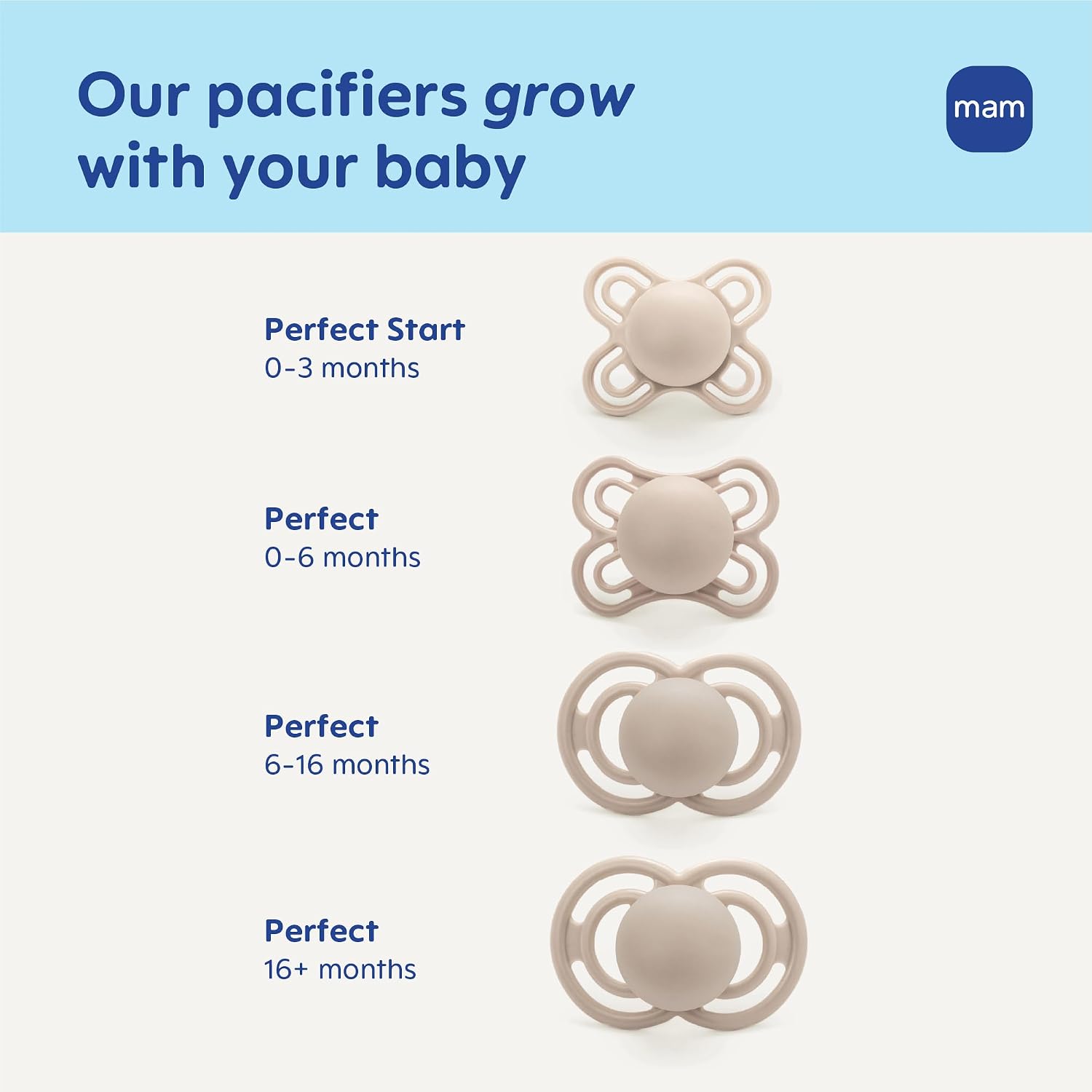MAM Perfect Night Pacifier with Case, 16M+ (3 Assorted Designs)