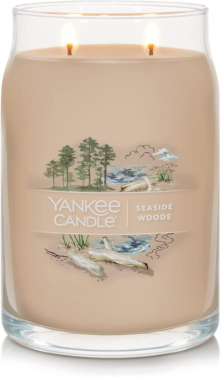 Yankee Candle Signature Large Jar Candle, 2-wicks (20oz) - Seaside Wood