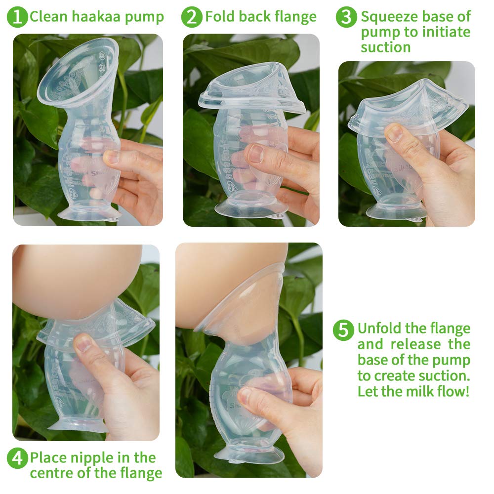 Haakaa Gen 2 Silicone Manual Breast Pump, 150ml (w/ Suction Base & Lid) - 3 Colors