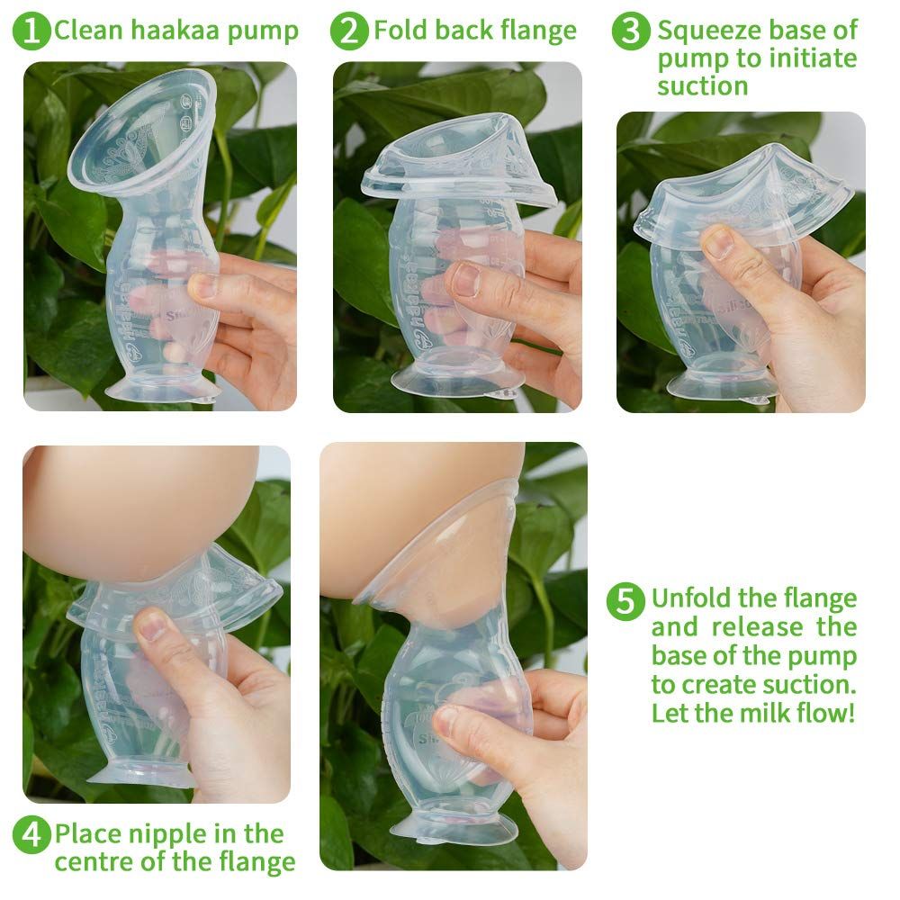 Haakaa Gen 2 Silicone Manual Breast Pump, 100ml (w/ Suction Base & Lid) - 3 Colors