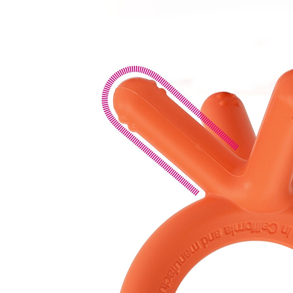 Comotomo Silicone Baby Teether - Orange