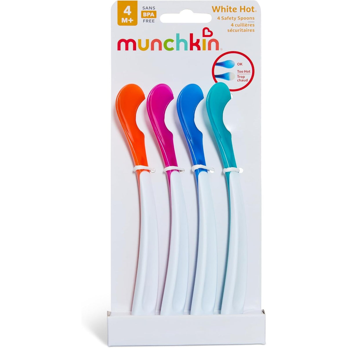 Munchkin White Hot Infant Spoons, 4pk