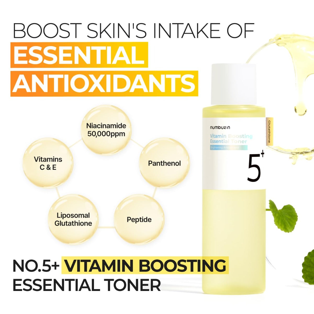 numbuzin No.5 Vitamin Boosting Essential Toner, 200ml (Exp 08/27)