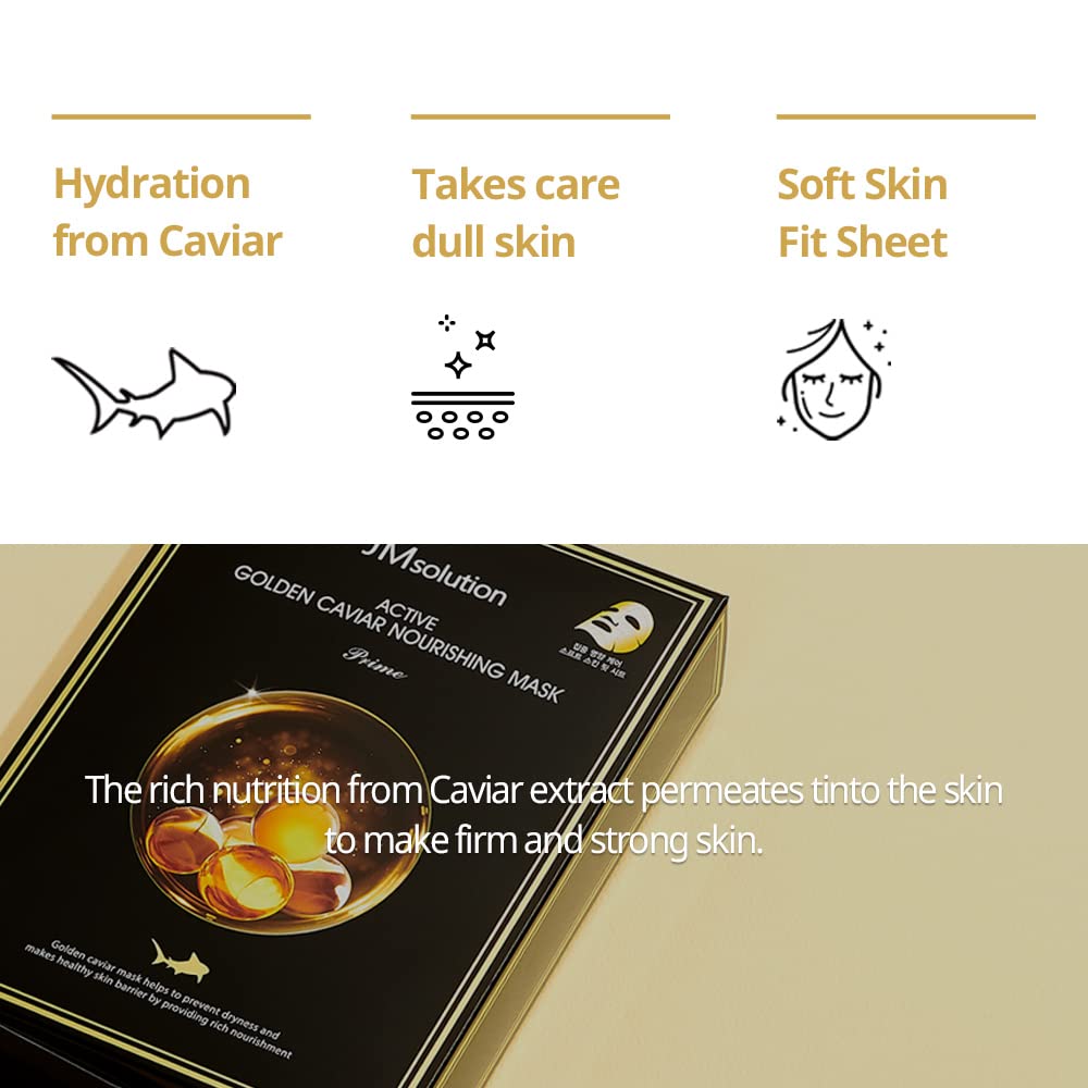 JMsolution Active Golden Caviar Nourishing Mask, 10pcs (Exp 06/27)