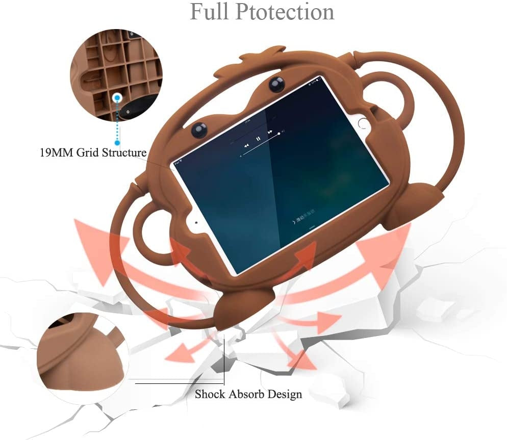 Monkey Silicone Bumper Case for iPad Mini 1/2/3/4/5 – 7.9inch - Brown - Pupsik Singapore