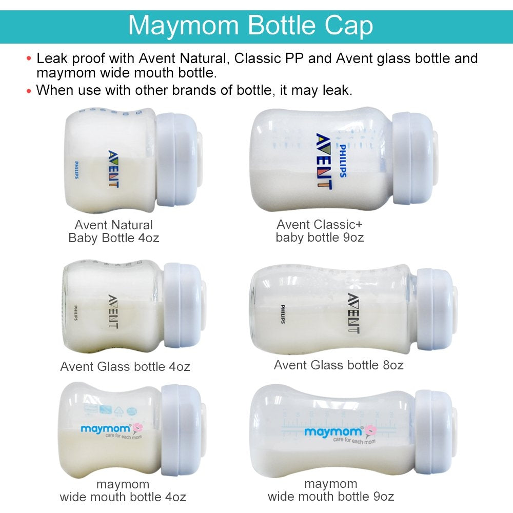 Maymom Wide-Neck Milk Bottle with SureSeal Silicone Disc, 280ml (4pk)