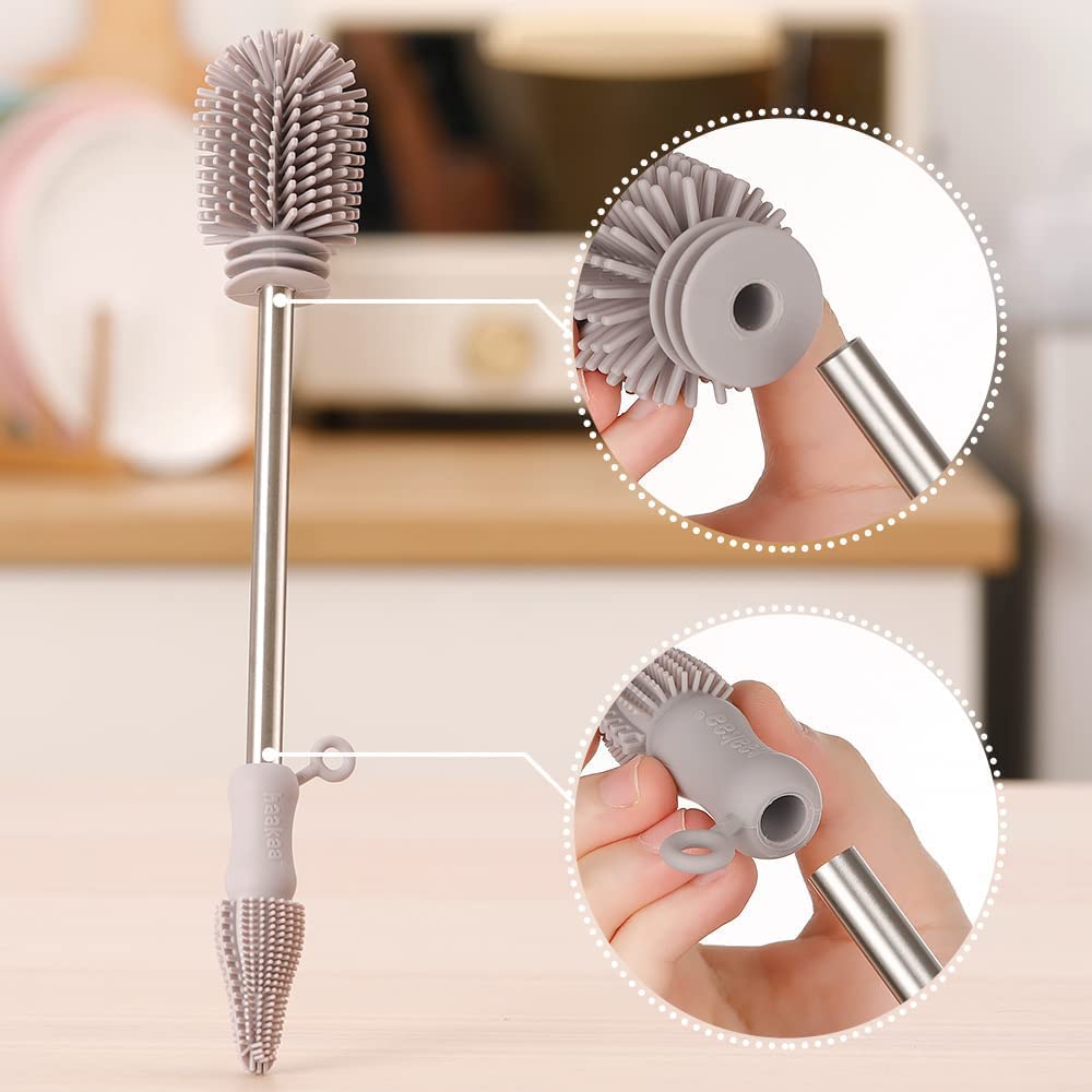 Haakaa Double-Ended Silicone Bottle Brush (2 Colors)
