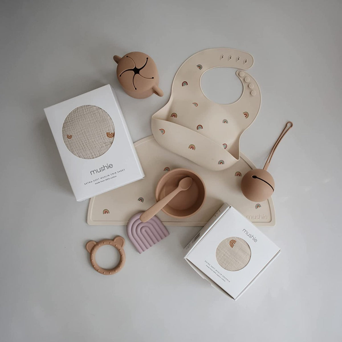 Mushie Silicone Baby Bib (40 designs) - Pupsik Singapore