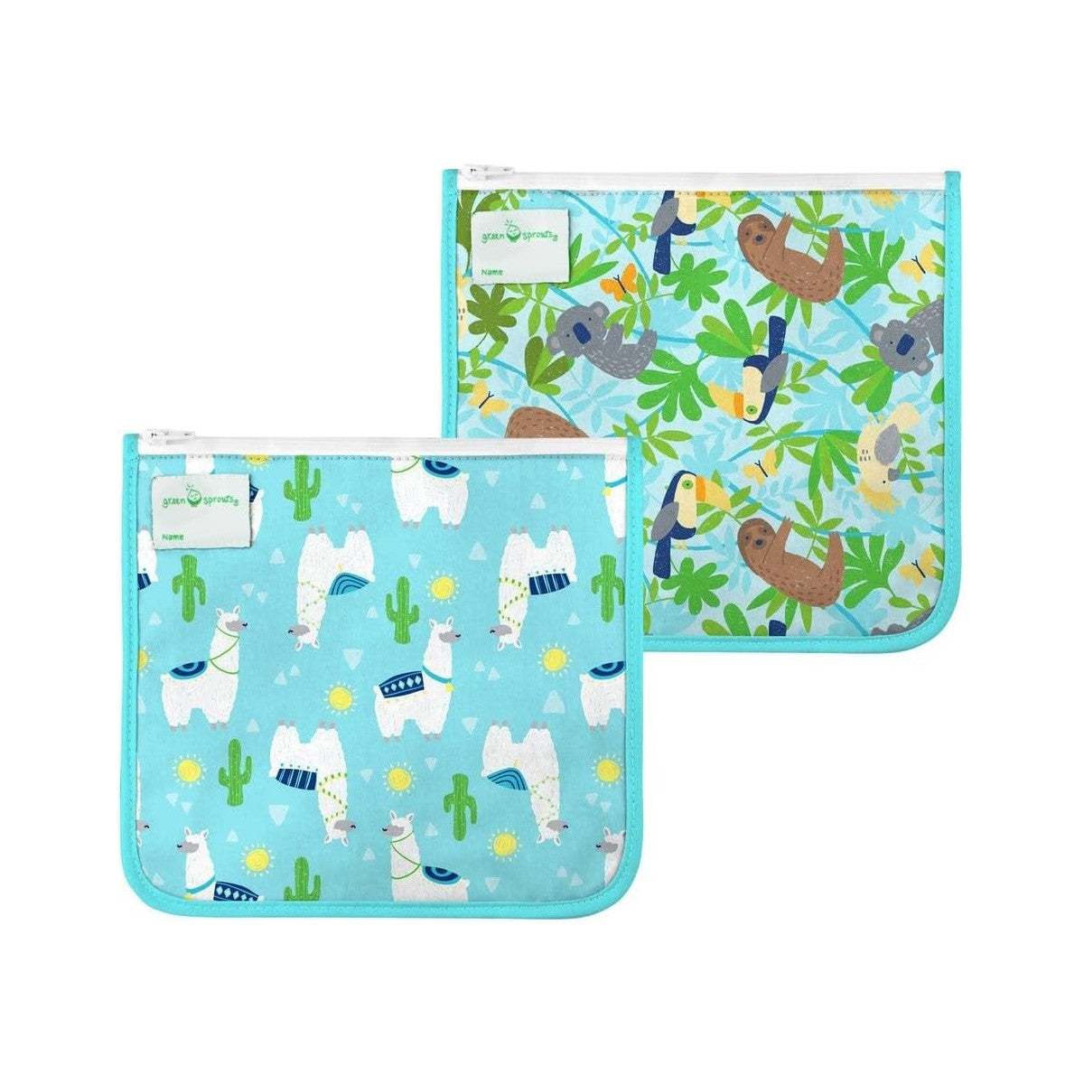 Green Sprouts Reusable Insulated Sandwich Bags, 2pk (6 Designs) - Pupsik Singapore