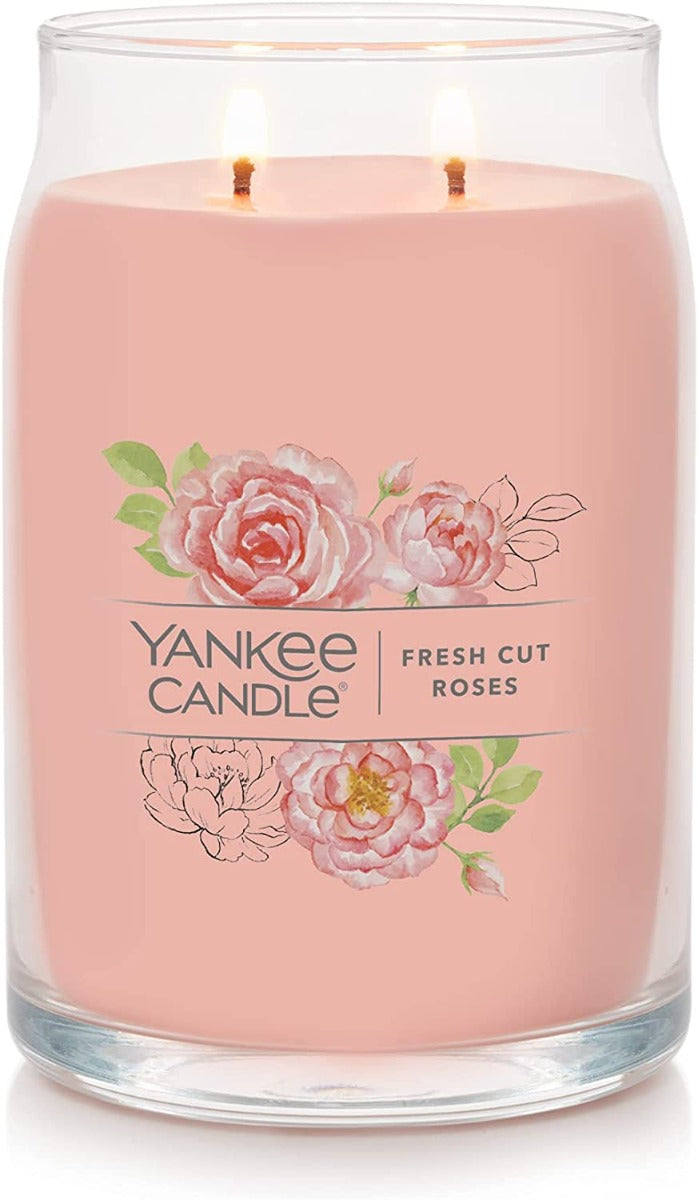 Yankee Candle Signature Large Jar Candle, 2-wicks (20oz) - Fresh Cut Roses