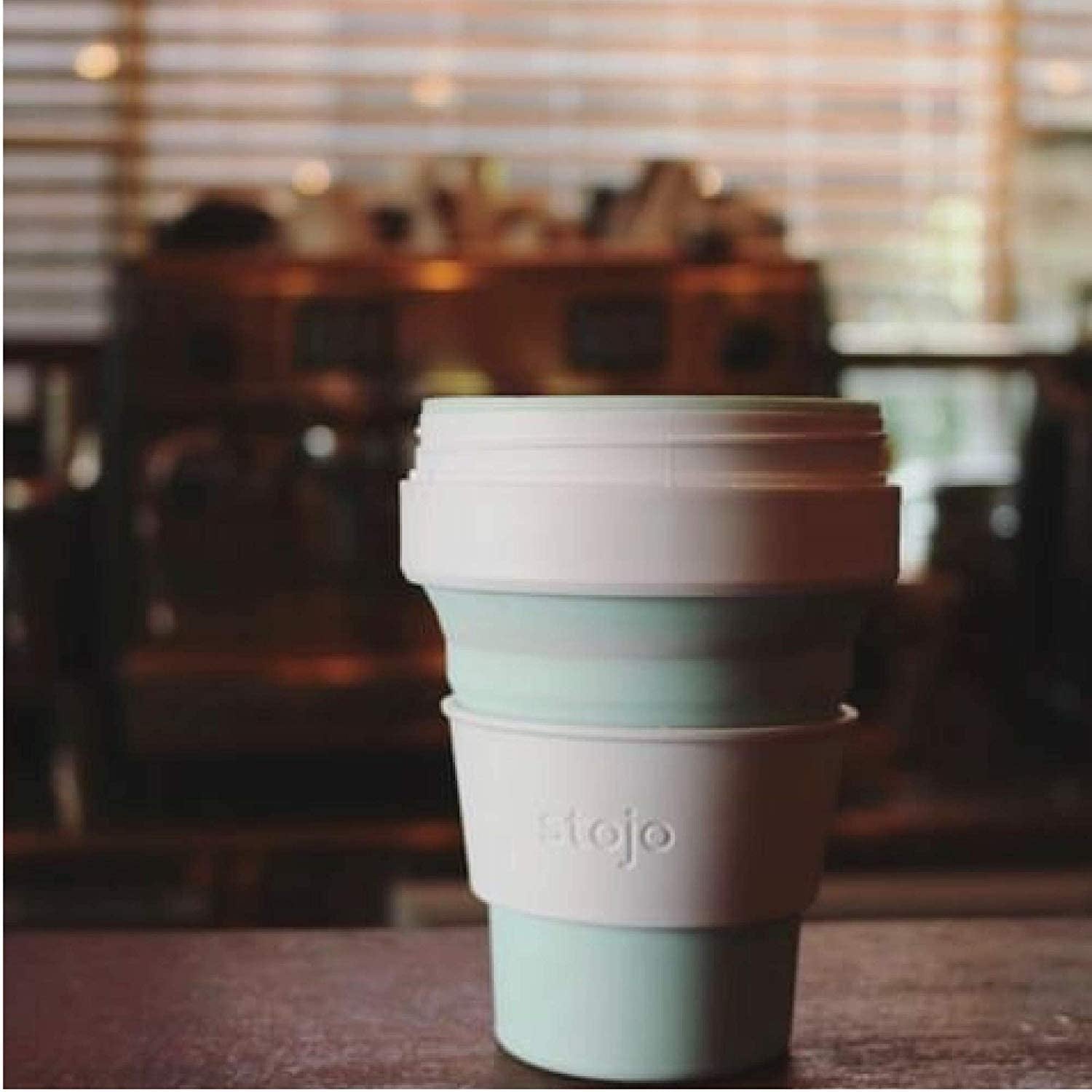 Stojo Silicone Collapsible Cup 12oz - Mint - Pupsik Singapore
