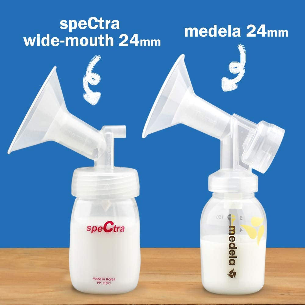 Maymom Silicone Flange Inserts for Medela & Spectra 24mm Breastshield (Long), 2pc (3 Sizes)