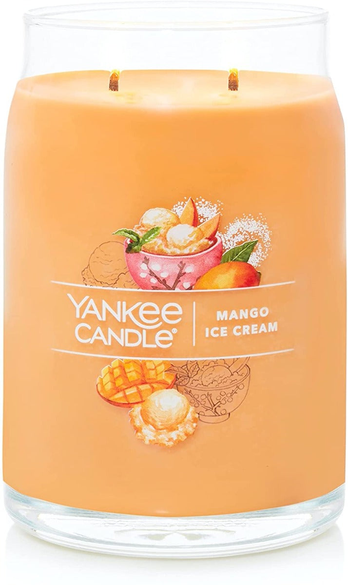 Yankee Candle Signature Large Jar Candle, 2-wicks (20oz) - Mango Ice Cream
