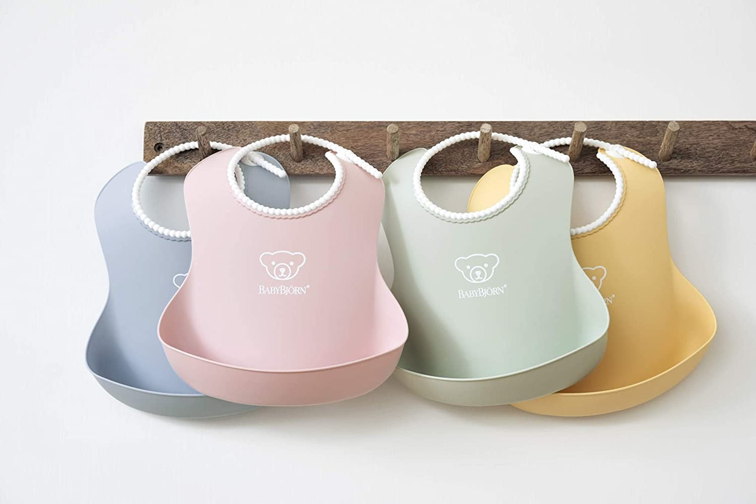 Baby Bjorn (Larger) Baby Bib, 2pk (5 Colours) - Made in Sweden - Pupsik Singapore