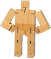 Areaware Medium Cubebot Wooden Toy Robot Puzzle - Natural