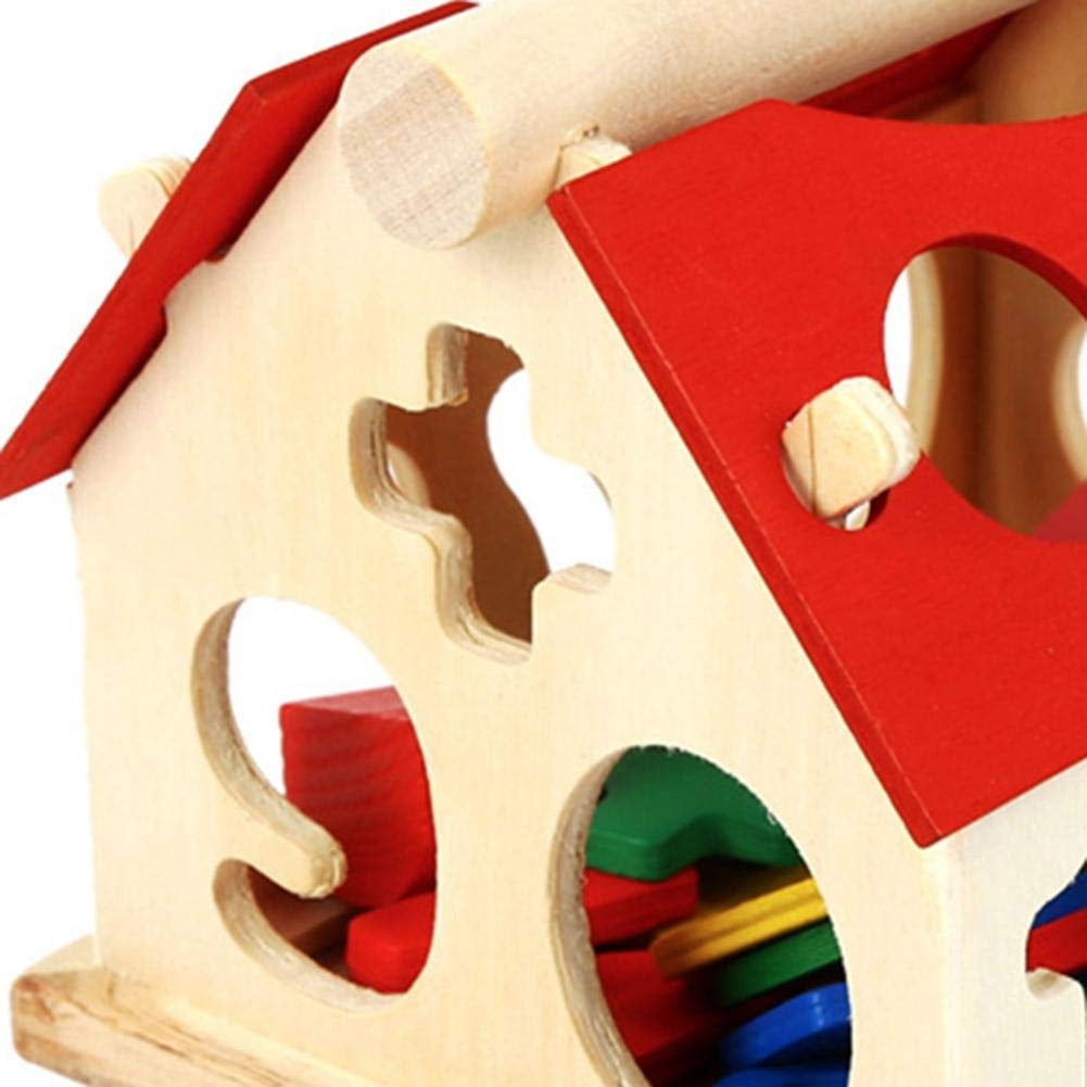 Numbers & Shapes Sorting Wooden Block House