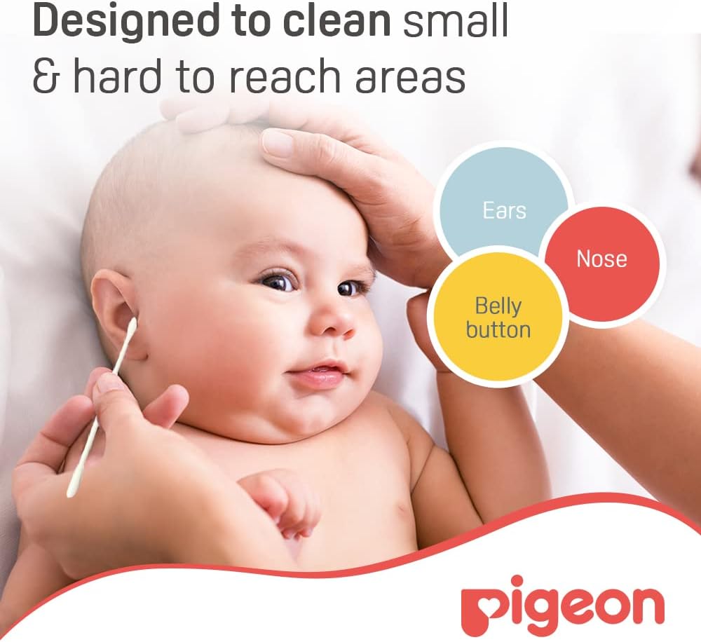 Pigeon Baby Cotton Swabs (200pc) - Paper Stem Regular