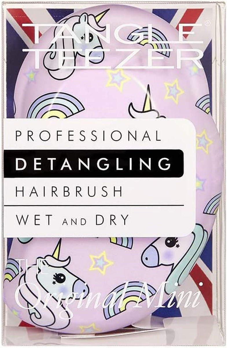 Tangle Teezer Original Detangling Mini Hairbrush, Straight & Curly (3 Designs) - Pupsik Singapore