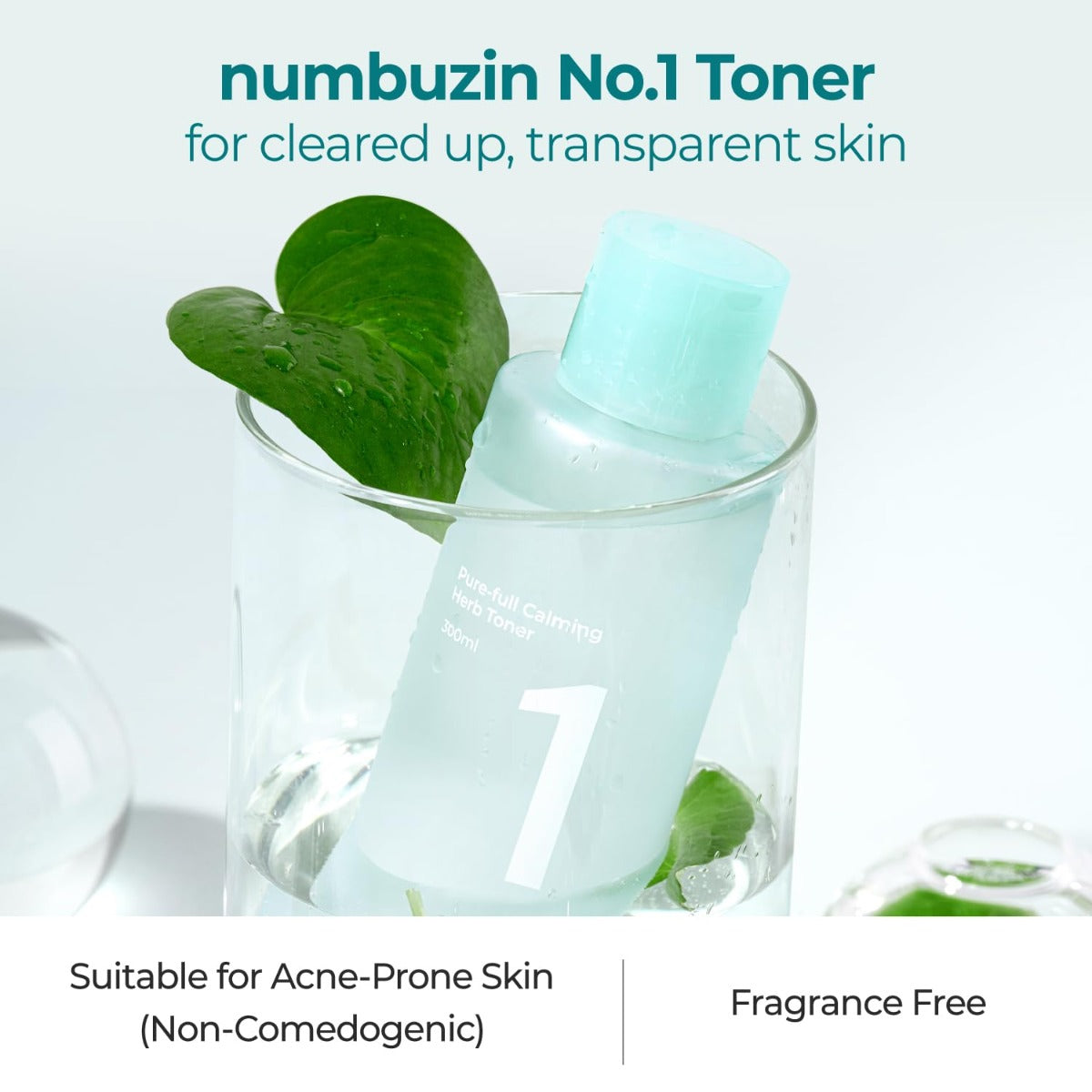 numbuzin No.1 Pure Full Calming Herb Toner, 300ml (Exp 05/27)