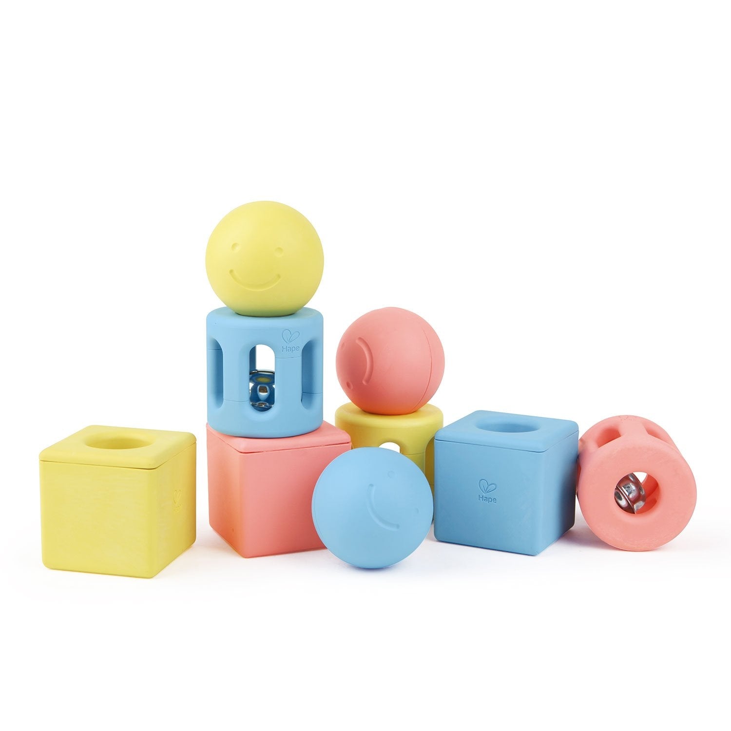 Hape Geometric Rattle Trio Set (9pc)