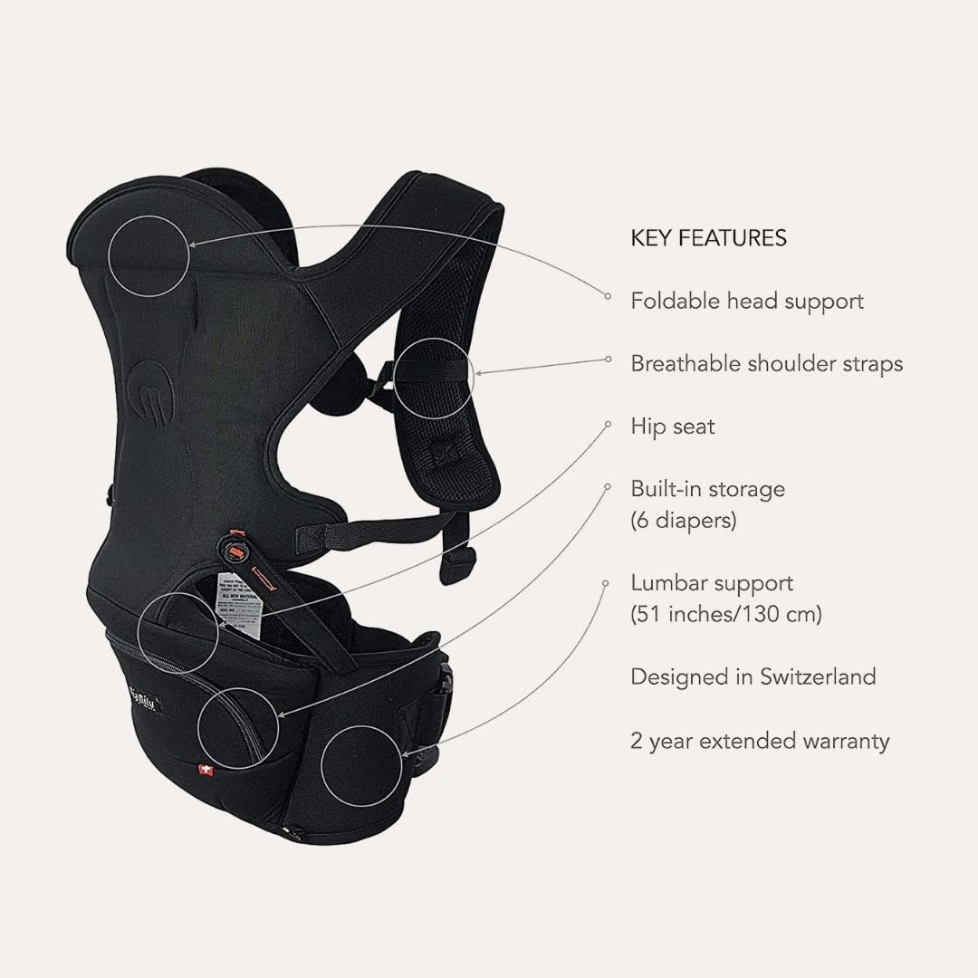 MiaMily HIPSTER Essential Baby Carrier - Black