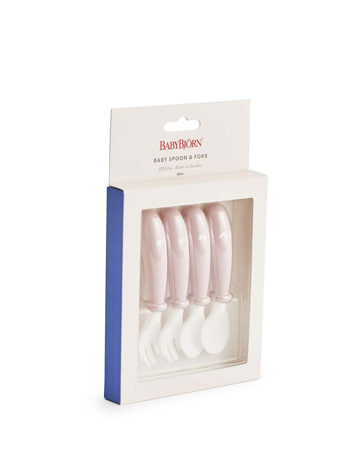 Baby Bjorn Baby Spoon & Fork (4pc) (2 Colours) - Made in Sweden - Pupsik Singapore