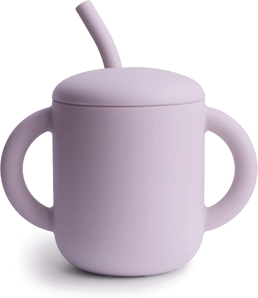 Mushie Silicone Training Cup + Straw, 175ml (9 Colors)