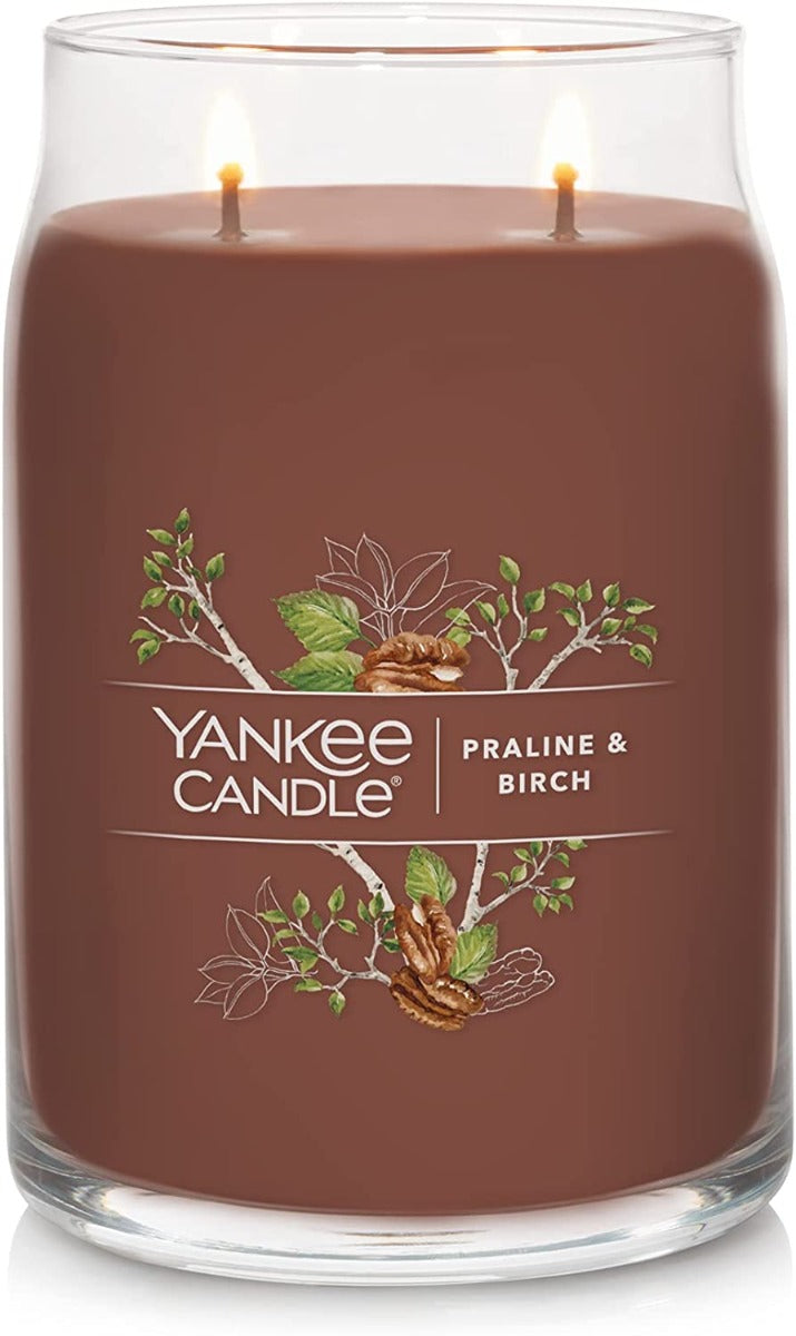 Yankee Candle Signature Large Jar Candle, 2-wicks (20oz) - Praline and Birch
