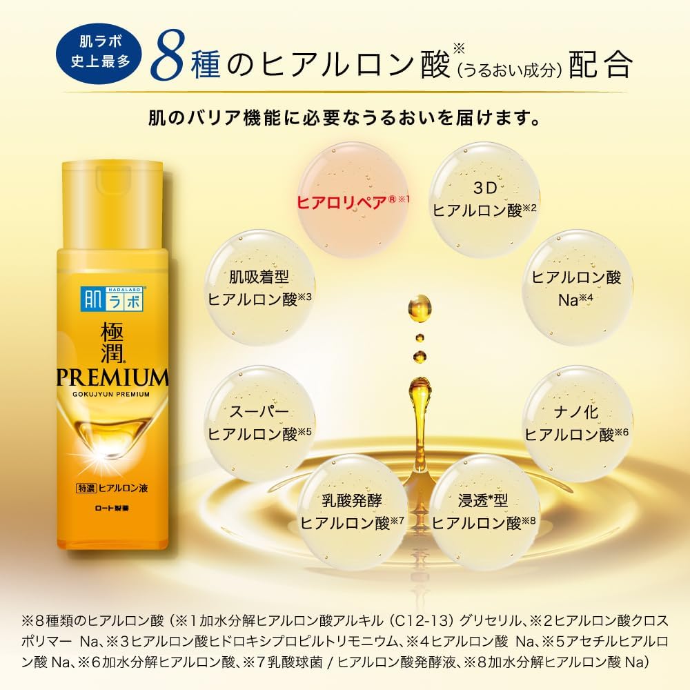 Hada Labo Gokujyun Premium Hyaluronic Lotion, 170ml Refill Pouch (Exp 11/27)