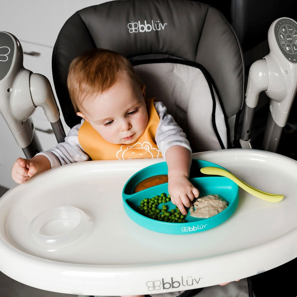bbluv Miam Silicone Plate & Spoon Set - Aqua