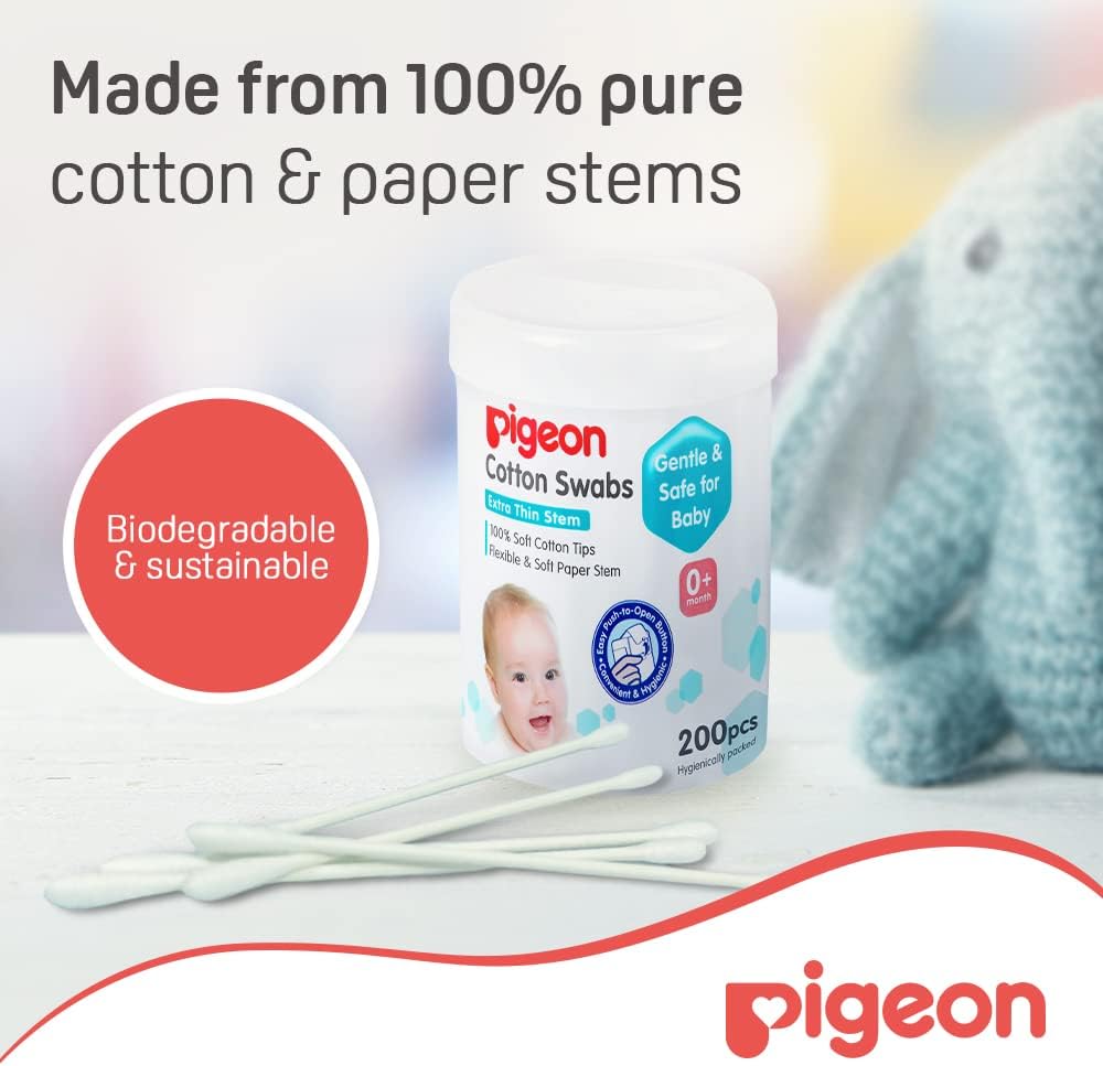 Pigeon Baby Cotton Swabs (200pc) - Extra Thin