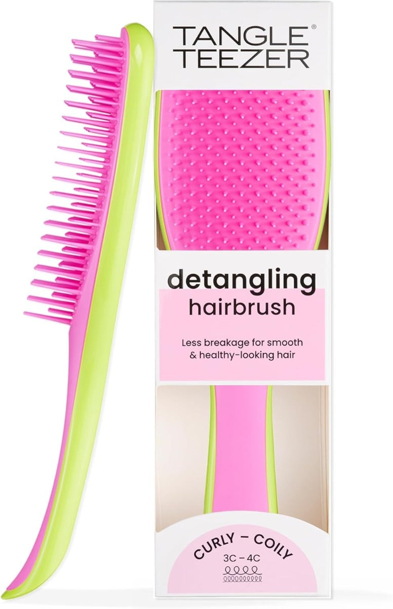 Tangle Teezer The Ultimate Detangler Regular Hairbrush, Curly & Coily - Pink - Pupsik Singapore