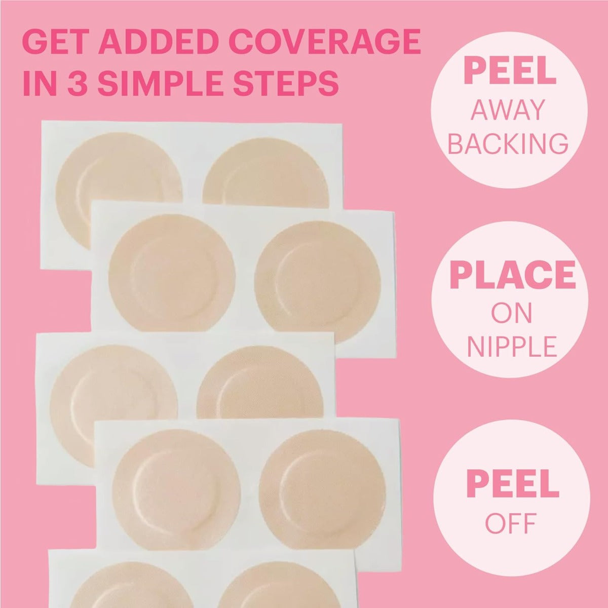 Booby Tape Nipple Covers, 5 Pairs
