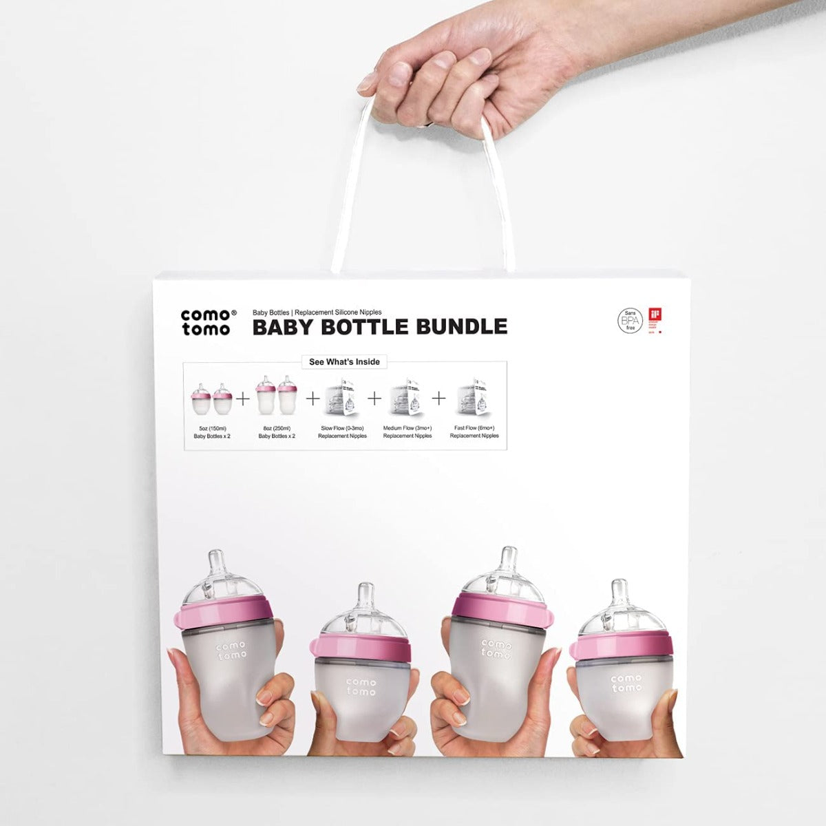 Comotomo Baby Bottle 7-piece Bundle Set (2 Colours) - Pupsik Singapore