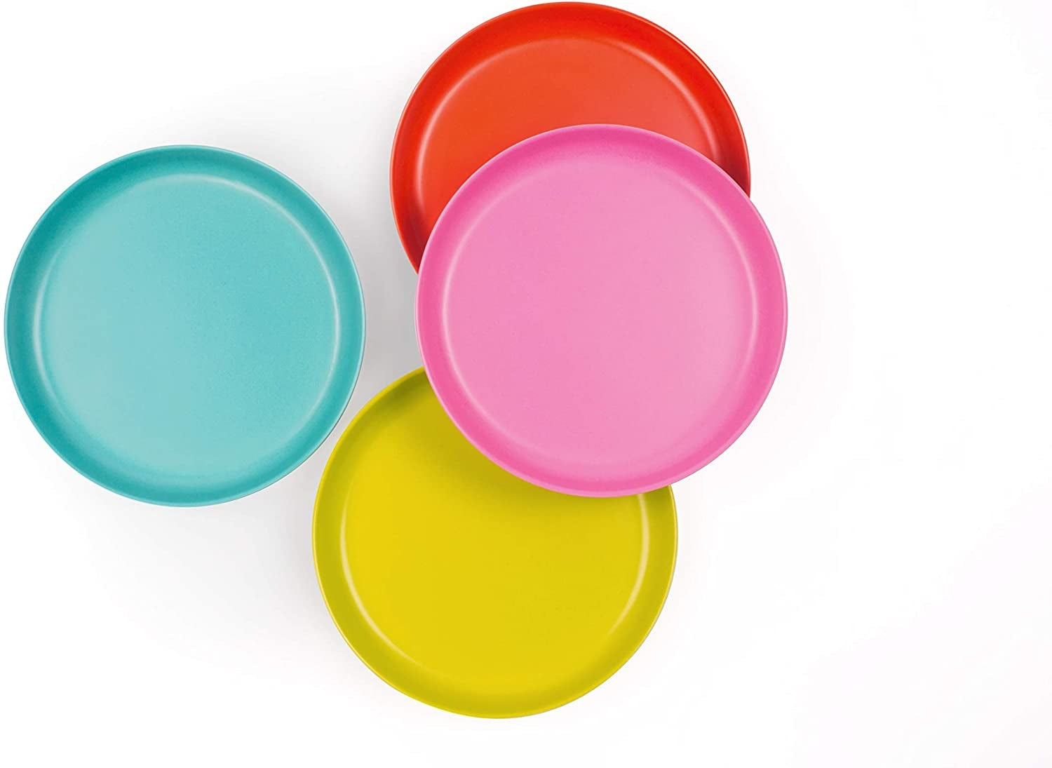 EKOBO Toddler Bamboo Plate Set (4pc) - Pop