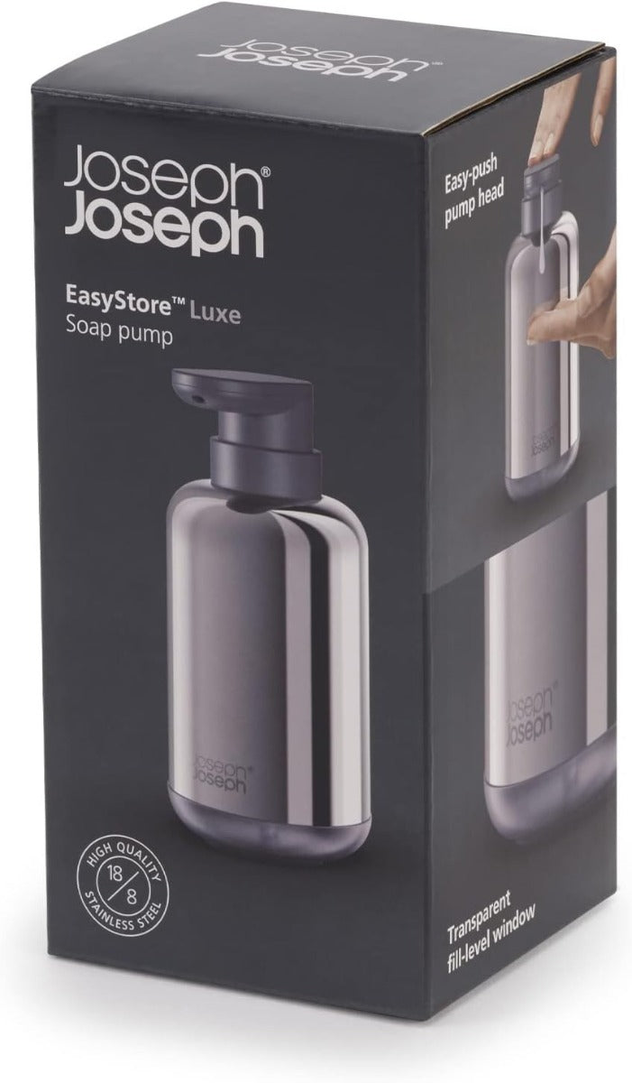 Joseph Joseph EasyStore Luxe Stainless Steel Soap Pump, 300ml
