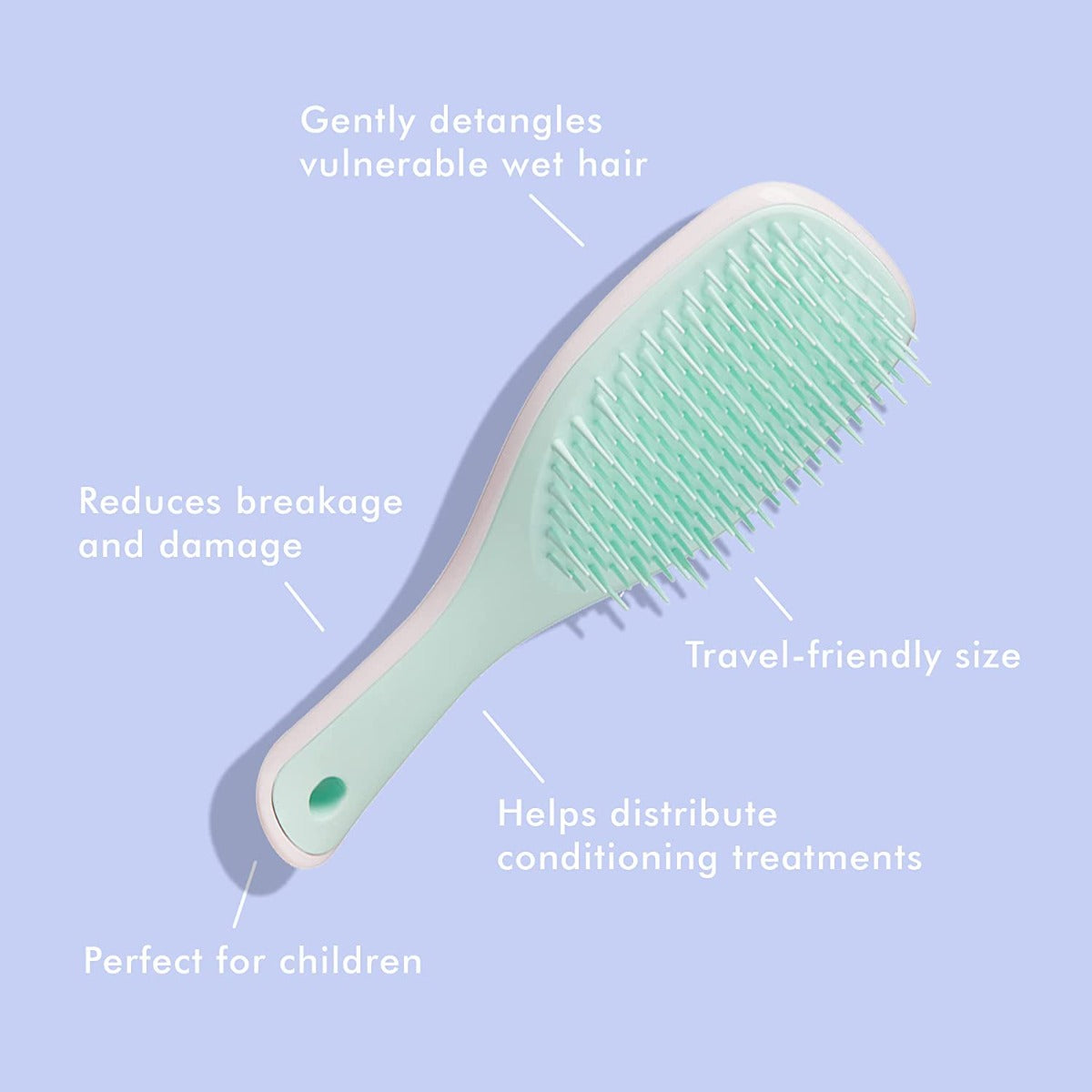 Tangle Teezer The Ultimate Detangler Mini Hairbrush, Straight & Curly (11 Colors) - Pupsik Singapore