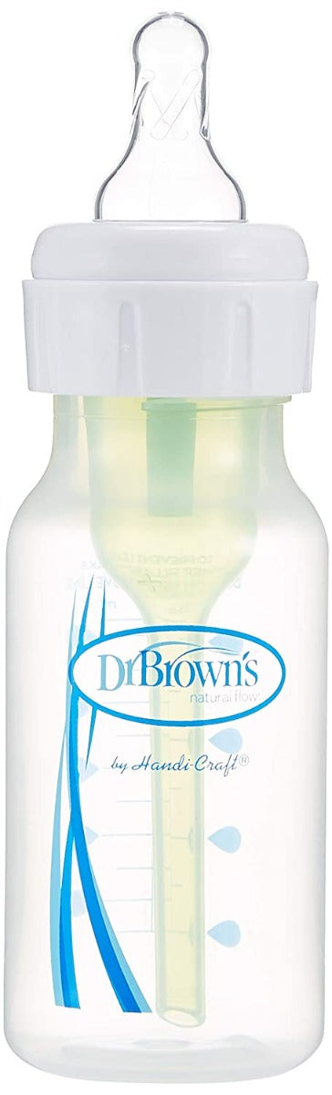 Dr. Brown's Natural Flow Options+ PLUS Narrow Baby Bottle, 4oz - 3 pack (Level 1 Nipple)